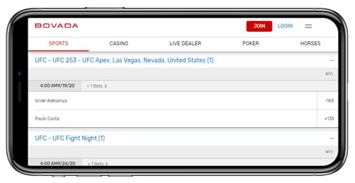 UFC Bet on iPhone