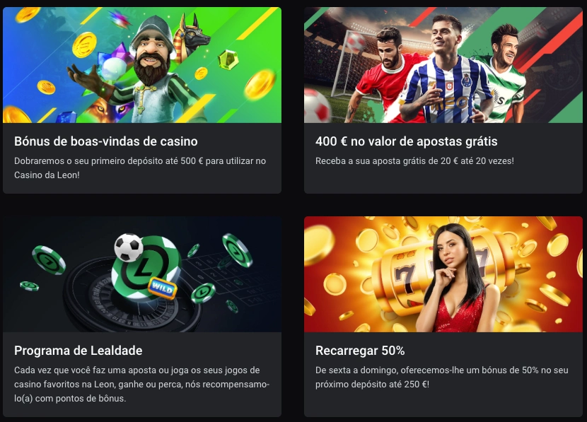 Bônus e promoções